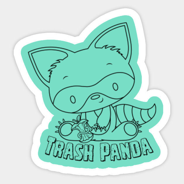 Trash Panda Black Trash Panda Sticker TeePublic